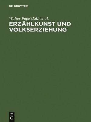 cover image of Erzählkunst und Volkserziehung
